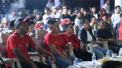 Kapolres Majene Hadiri Nobar Semifinal AFC U-23 Bersama Bupati Majene