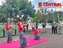 Dandim Baru Polman Disambut Tarian Marromai